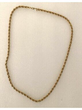 Vintage Monet 24 inch twisted gold tone necklace with tag